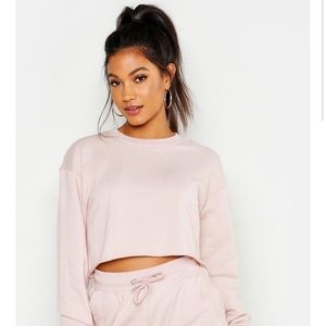 Mix & Match Soft Cropped Loop Back Sweat